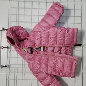 Pink primary puffy jacket